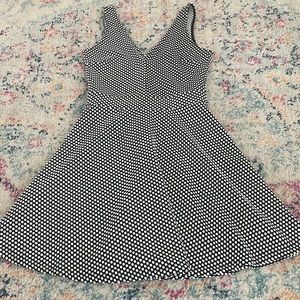 Forever 21 short polka dot dress in black and white
